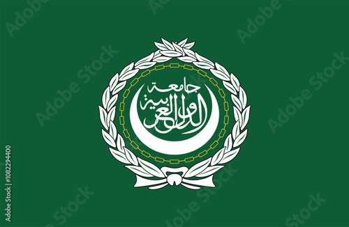 vector Arab League Flag icon. Flag design of Arab League.