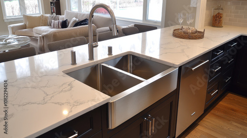 Modern Dual Basin Kitchen Sink