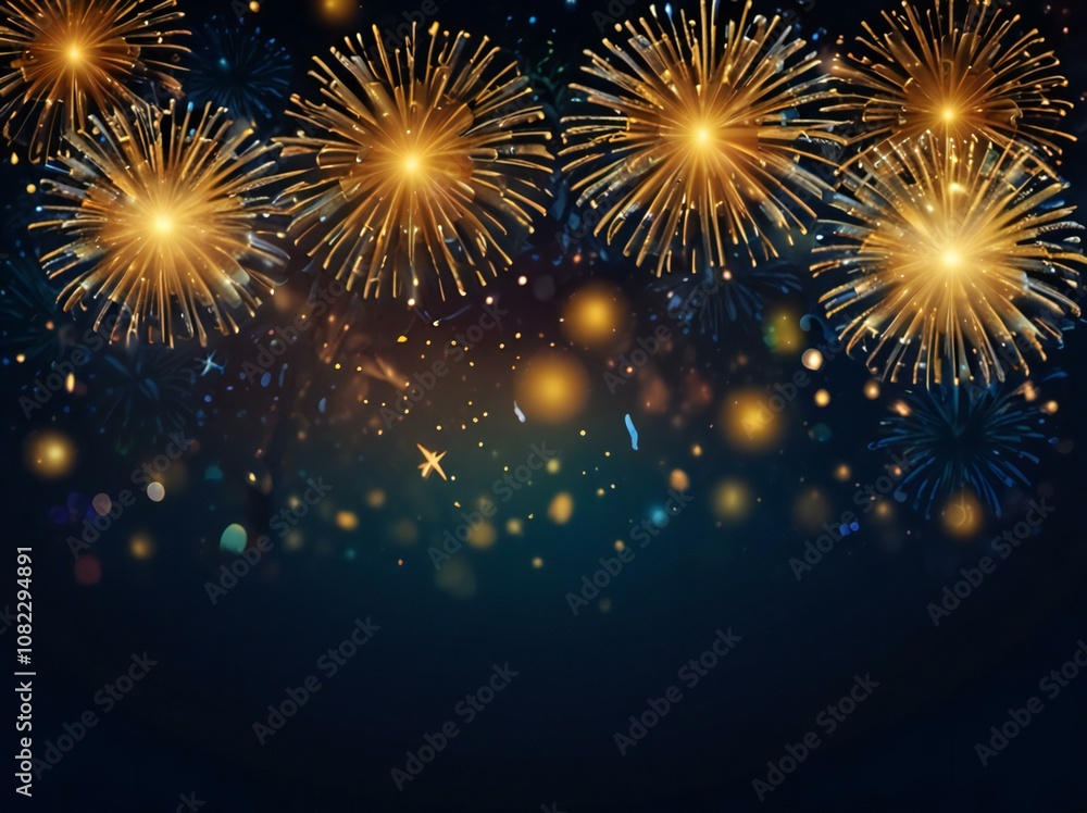 Naklejka premium fireworks on the night