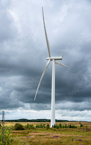 Landscape photography of wind turbine; windmill; wind power; power generation; electricity; industry; innovation; green energy; Whitelee Windfarm, Scotland