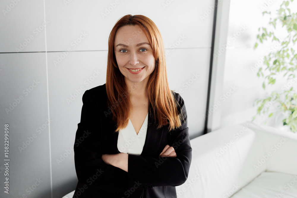 Confident Professional Woman in Modern Office Confident Professional Woman in Modern Office