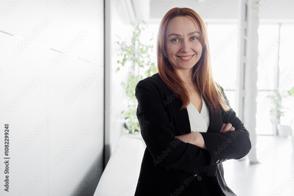 Confident Businesswoman in Modern Office Confident Businesswoman in Modern Office