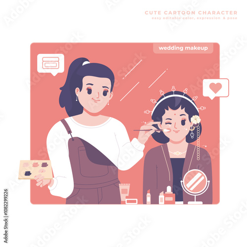make up artist concept illustration