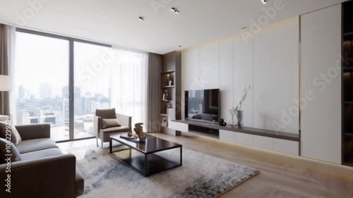 Modern study interior 