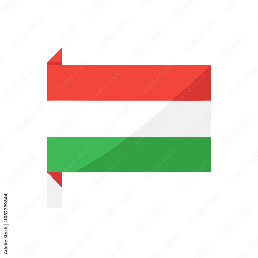 Hungary flag with red, white, and green Hungary flag with red, white, and green