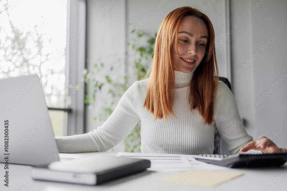 Woman Working in Office Woman Working in Office