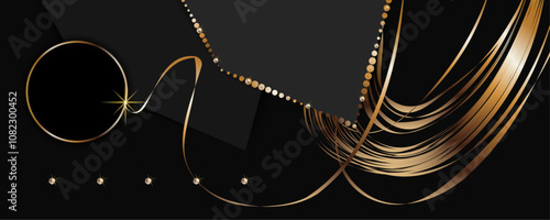 Happy New Year elegant design - vector illustration of golden 2023 logo numbers on black background save the date luxury designs and new year celebration