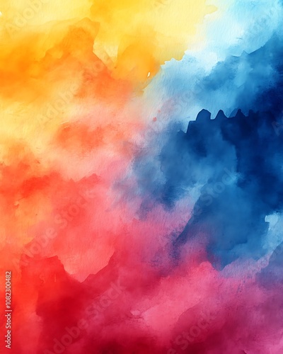 prototyping user friendly, Vibrant Watercolor Abstract Background for App Design