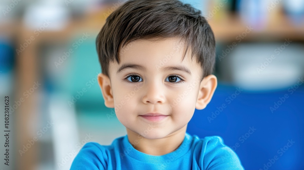 Portrait of a Young Boy with a Happy Expression Portrait of a Young Boy with a Happy Expression