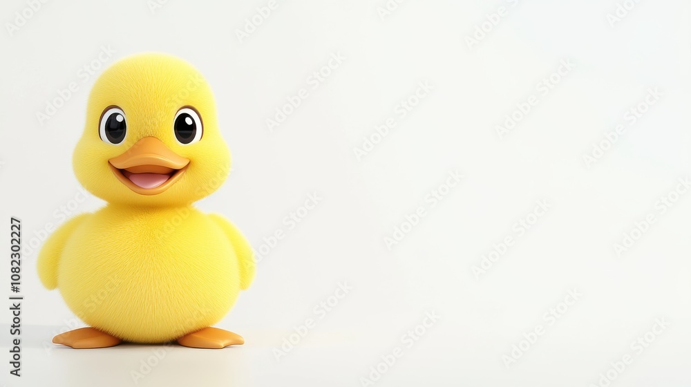 Cheerful duckling playing in a bright studio adorable animal portrait soft textures whimsical vibe Cheerful duckling playing in a bright studio adorable animal portrait soft textures whimsical vibe