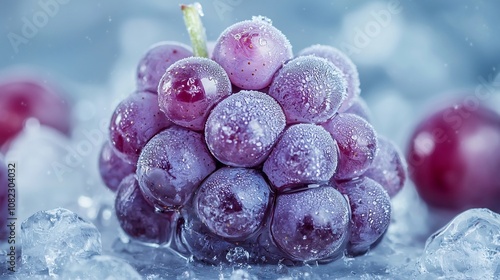 Wallpaper Mural Vibrant Purple Grape Frozen in Crystal Clear Ice Captured in Ultra High Detail Torontodigital.ca