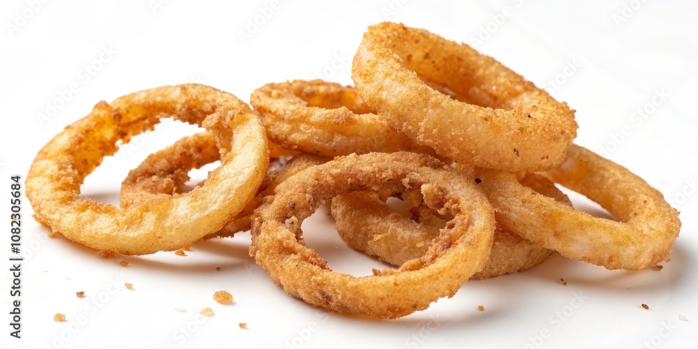 Crispy Fried Onion Rings Isolated on Transparent Background for Food Photography and Recipe Ideas Crispy Fried Onion Rings Isolated on Transparent Background for Food Photography and Recipe Ideas