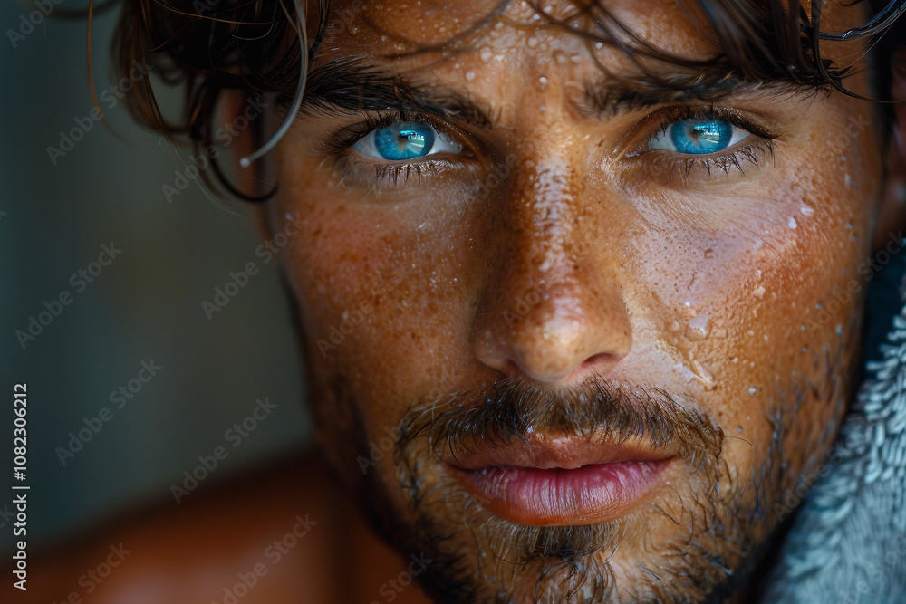 Obraz premium Man enjoying rejuvenating wellness spa therapy generative AI image