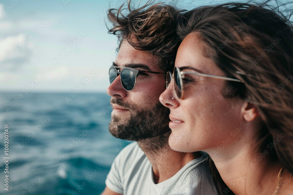 AI generated picture of happy bonding people family enjoying honeymoon cruise AI generated picture of happy bonding people family enjoying honeymoon cruise