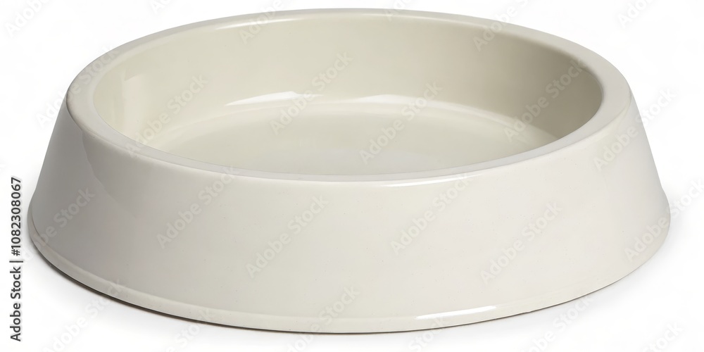 Empty White Pet Bowl Isolated on a Clean Surface - Ideal for Dog Food Photography, Pet Accessories, Minimalist Design, and Pet Care Products Empty White Pet Bowl Isolated on a Clean Surface - Ideal for Dog Food Photography, Pet Accessories, Minimalist Design, and Pet Care Products