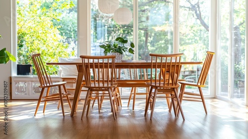 Bright Modern Dining Room with Natural Light