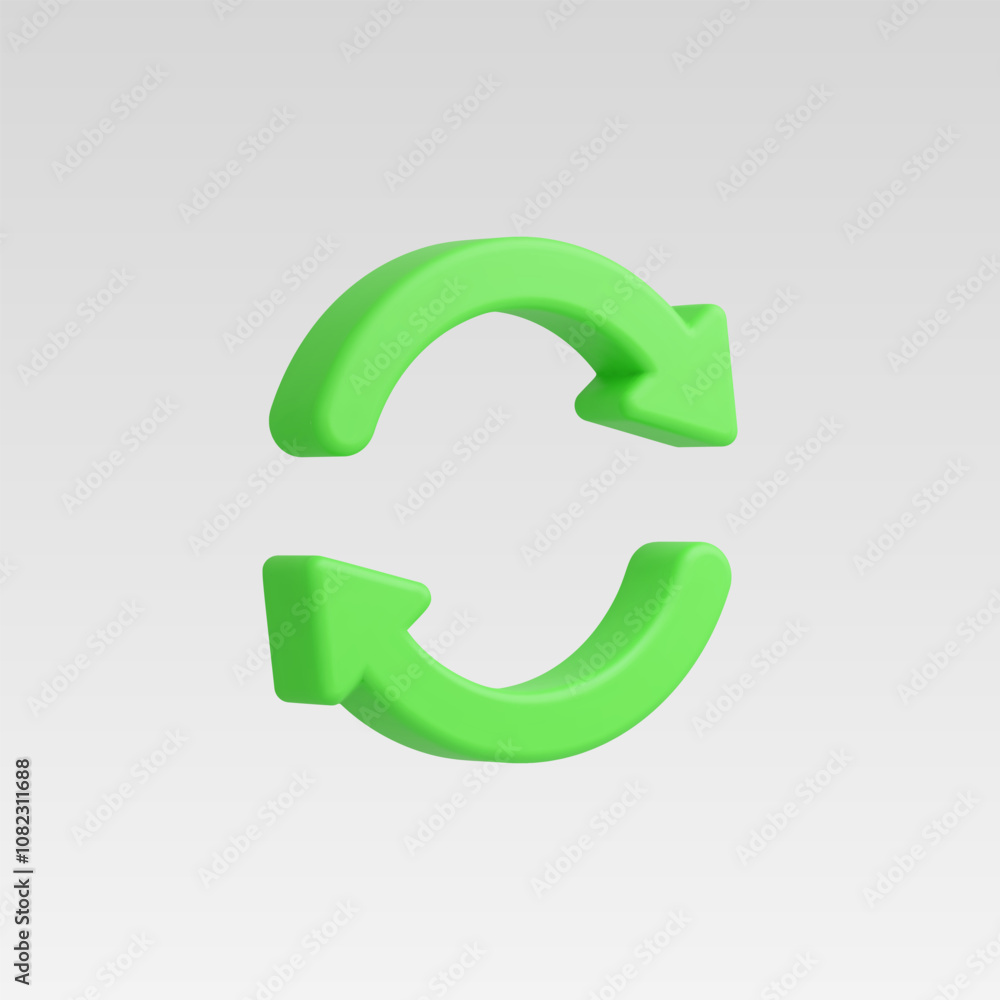 3d Realistic Recycle arrow vector illustration 3d Realistic Recycle arrow vector illustration