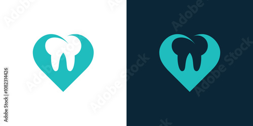 Tooth logo and love shape