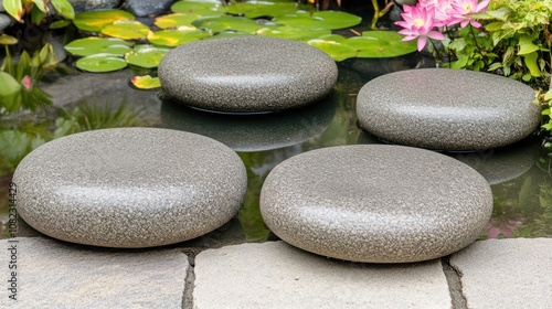 Stepping Stones in a Pond photo