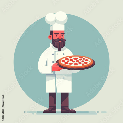 chef logo with pizza