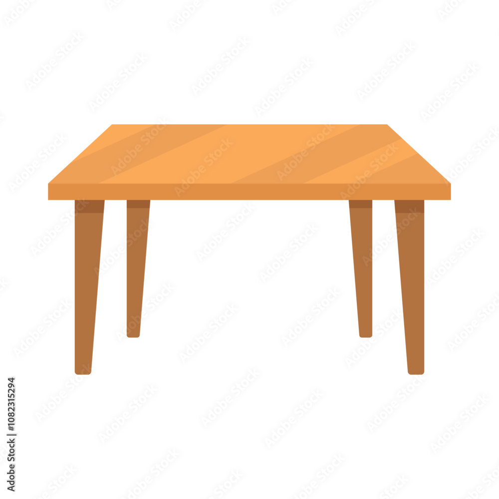 Table furniture icon in flat style. Wooden table vector illustration on isolated background. Dinner desk sign business concept. Table furniture icon in flat style. Wooden table vector illustration on isolated background. Dinner desk sign business concept.