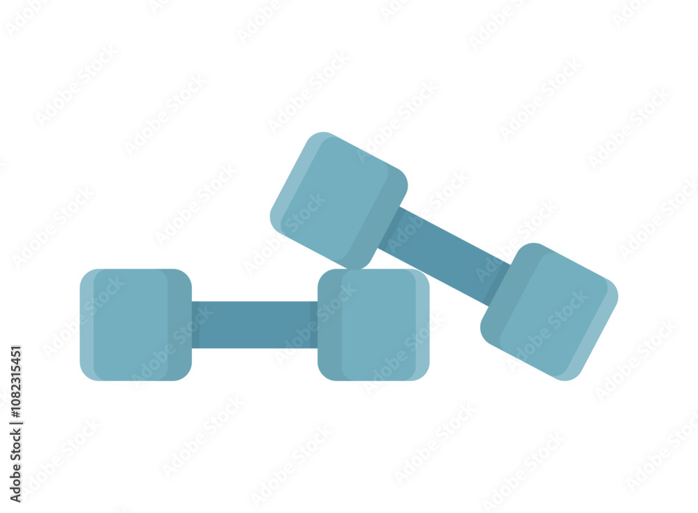 Dumbbell icon in flat style. Workout gym tool vector illustration on isolated background. Barbell fitness equipment sign business concept. Dumbbell icon in flat style. Workout gym tool vector illustration on isolated background. Barbell fitness equipment sign business concept.