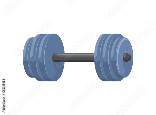 Dumbbell icon in flat style. Workout gym tool vector illustration on isolated background. Barbell fitness equipment sign business concept.
