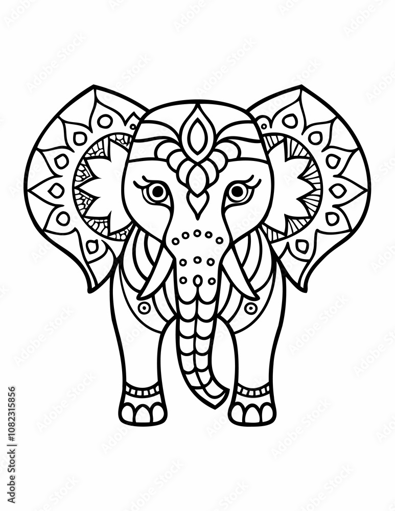 Elephant mandala coloring pages Elephant mandala coloring pages