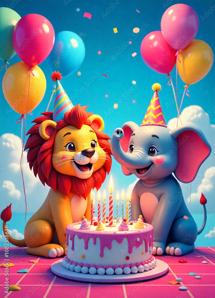 Adorable Animal-Themed Birthday Card for Kids Adorable Animal-Themed Birthday Card for Kids