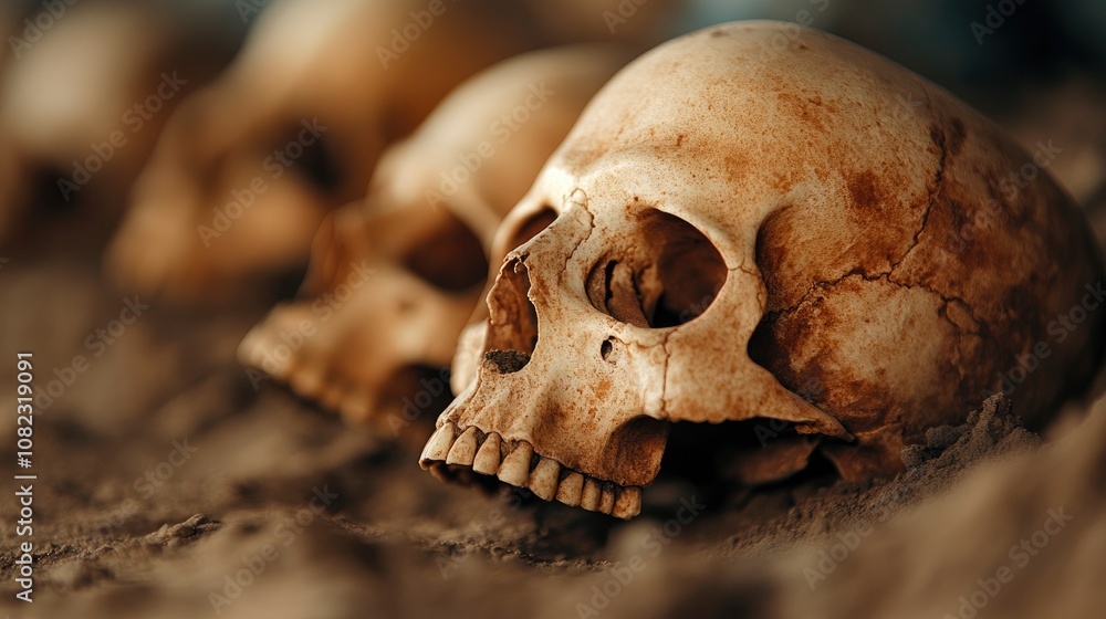 Human Skull in the Ground Human Skull in the Ground