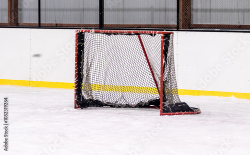 empty gates on the ice hockey photo