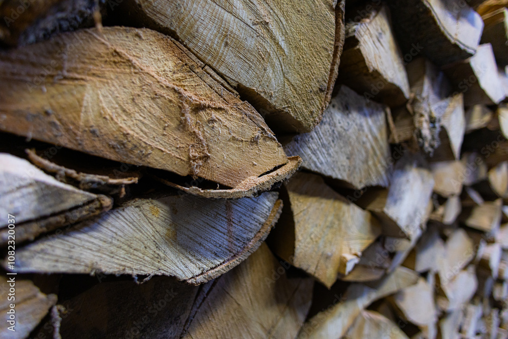 Closeup of log pile textured background Closeup of log pile textured background