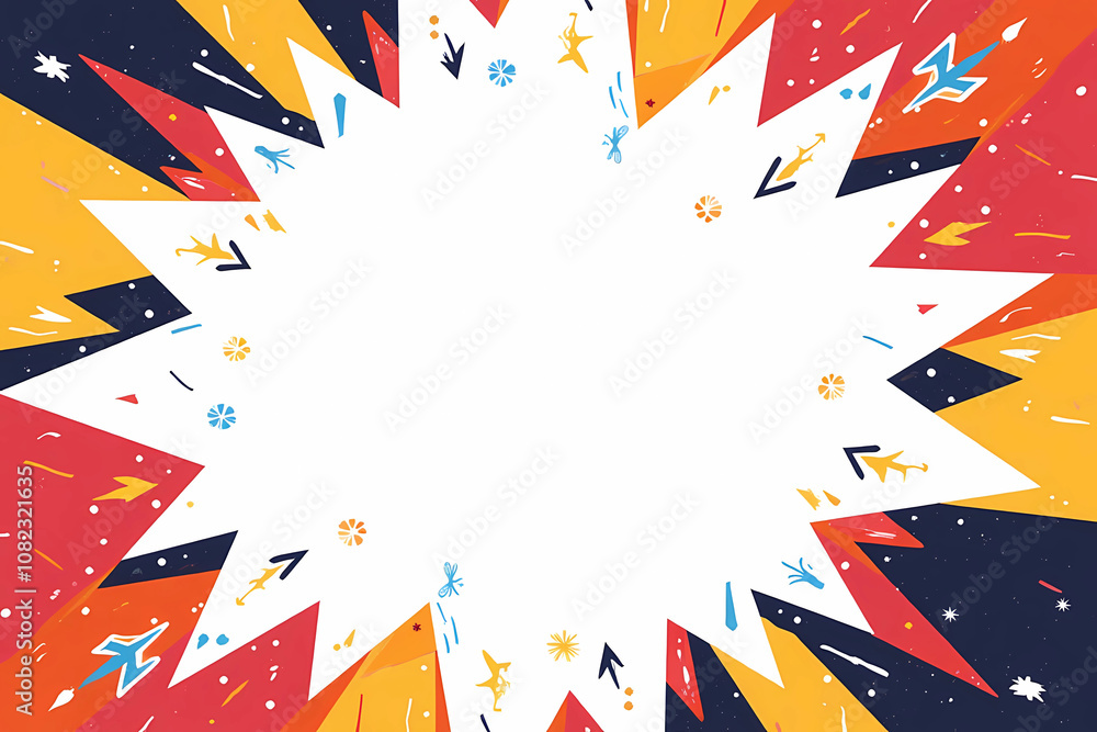 Fototapeta premium Vibrant abstract floral background with copy space