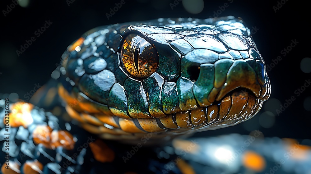 Fototapeta premium snake in forest