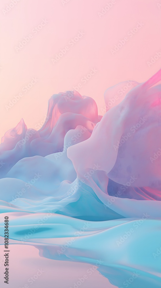 Fototapeta premium Abstract Pastel Landscape Background Design