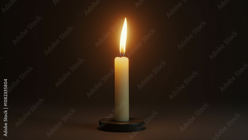 A single candle burns brightly in a dark room, symbolizing hope and resilience. The warm glow illuminates the immediate surroundings with a comforting radiance. A single candle burns brightly in a dark room, symbolizing hope and resilience. The warm glow illuminates the immediate surroundings with a comforting radiance.