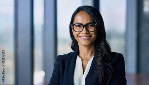 Smart, intelligent, friendly, portrait of an executive business woman manager 