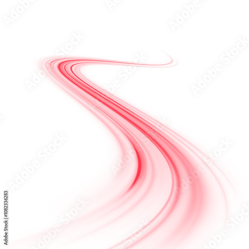 Png neon rays vector abstract background red. Futuristic technological style. Png Abstract background with speed lines. Vector illustration. Futuristic. The light lines of the road are red