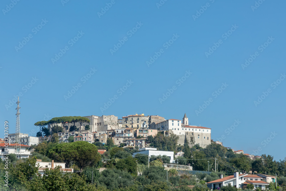 Obraz premium view to old town of Minturno in province Latina in Italy