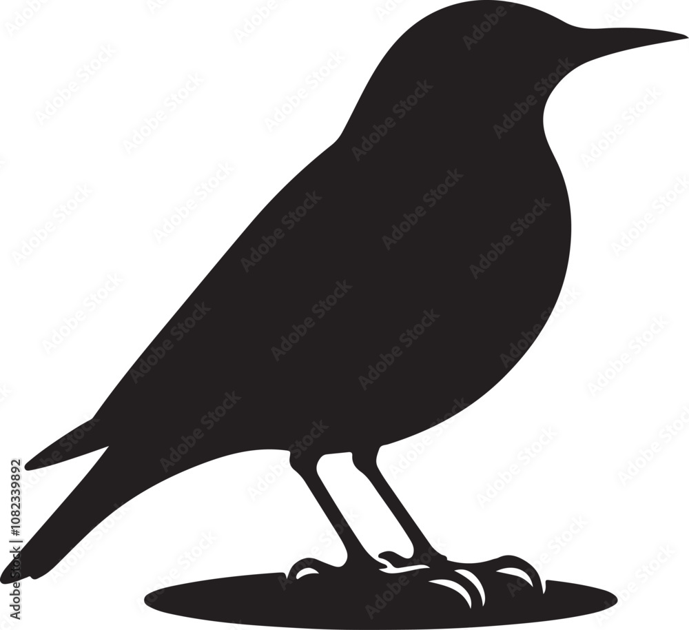 Fototapeta premium lark bird icon silhouette vector art illustration