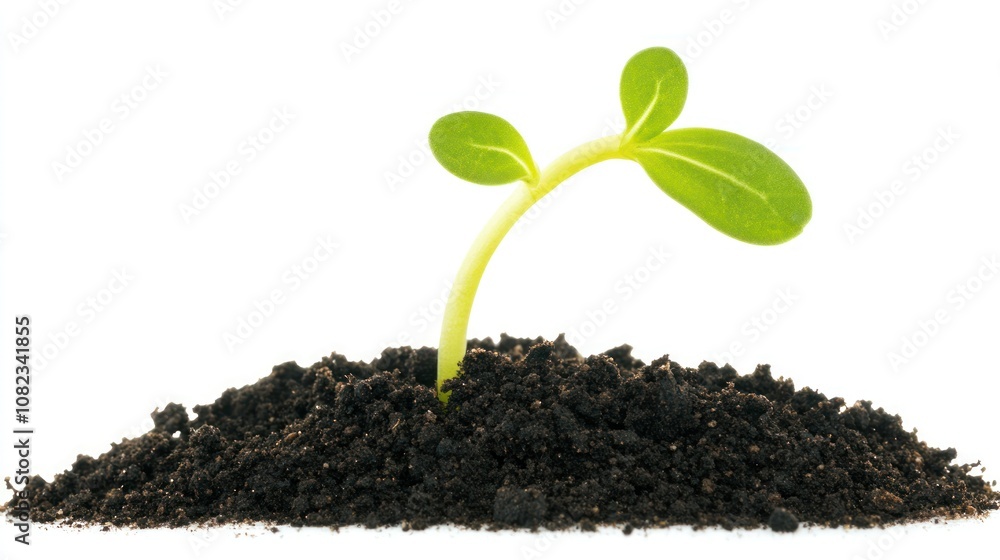 A small green seedling emerging from dark soil, symbolizing growth and new beginnings. A small green seedling emerging from dark soil, symbolizing growth and new beginnings.