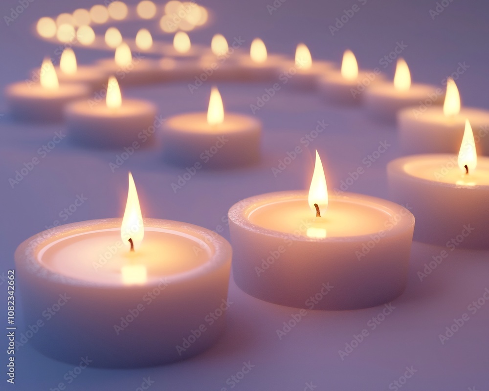 Mesmerizing Spiral of Candlelight Symbolizing Time s Passage Mesmerizing Spiral of Candlelight Symbolizing Time s Passage
