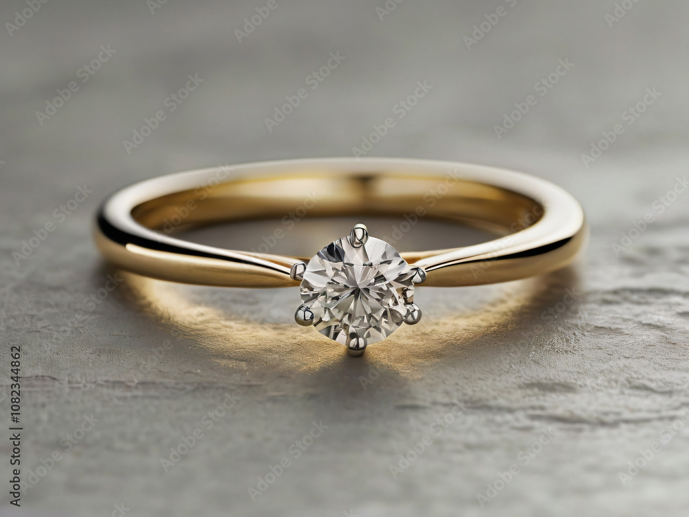 A wedding ring with a sparkling diamond. A wedding ring with a sparkling diamond.