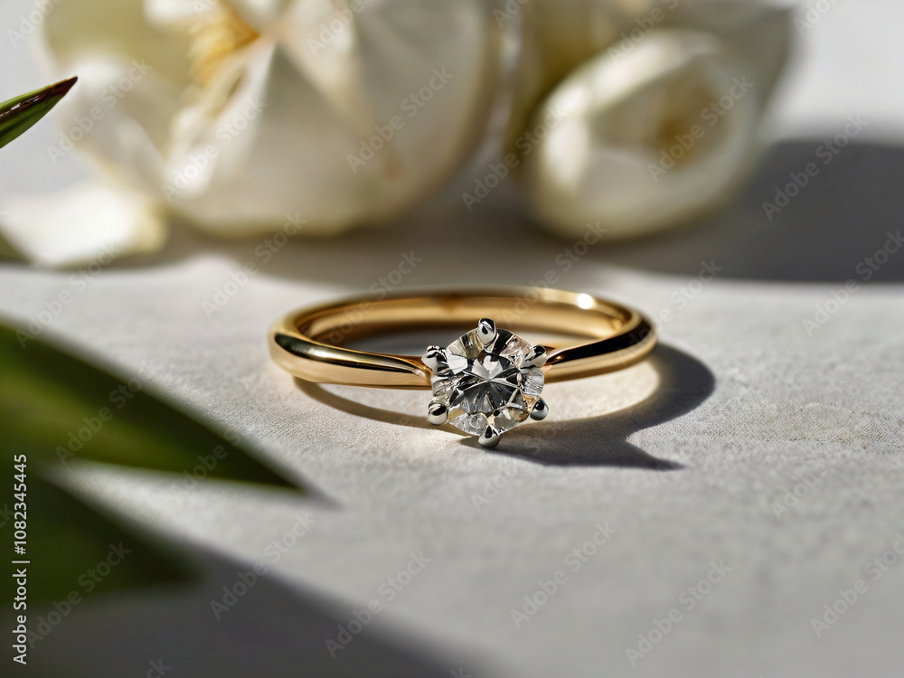 Wedding ring with a diamond that catches the light Wedding ring with a diamond that catches the light