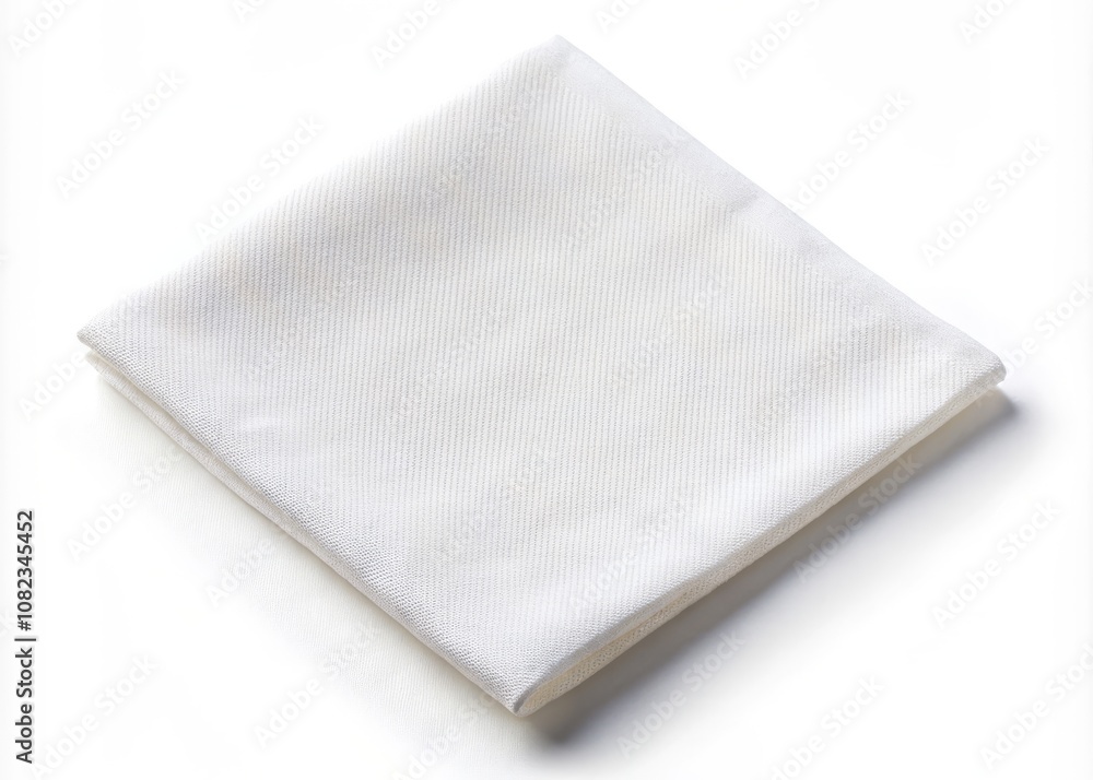 High-Resolution Isolated White Square Bar Napkin on White Background with Ample Copy Space for Restaurant and Food Service Use, Perfect for Menu Design and Branding Needs High-Resolution Isolated White Square Bar Napkin on White Background with Ample Copy Space for Restaurant and Food Service Use, Perfect for Menu Design and Branding Needs