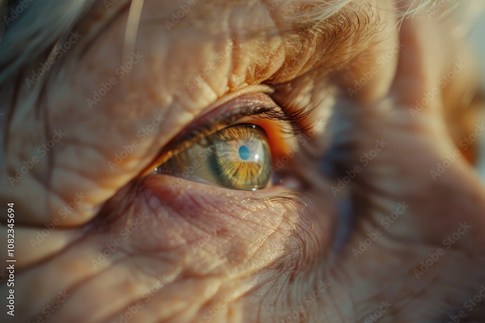 Eye Old. Close Up Portrait of Senior Woman Gazing with Depth in Her Eye Eye Old. Close Up Portrait of Senior Woman Gazing with Depth in Her Eye