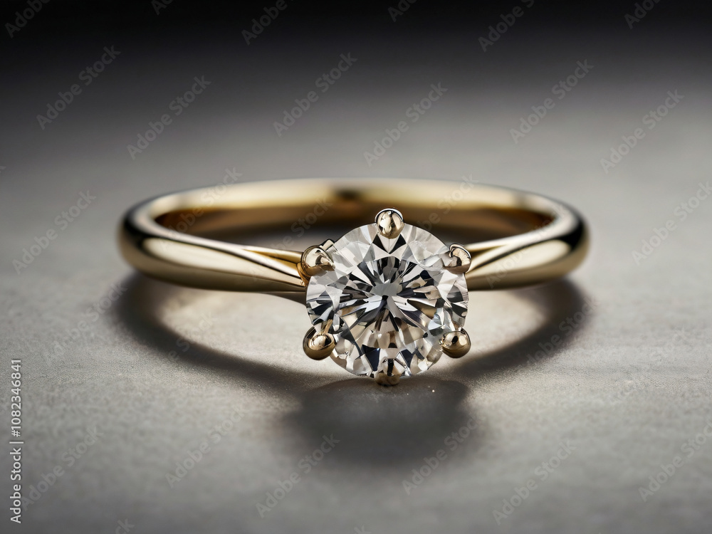 Wedding ring embellished with a brilliant diamond. Wedding ring embellished with a brilliant diamond.