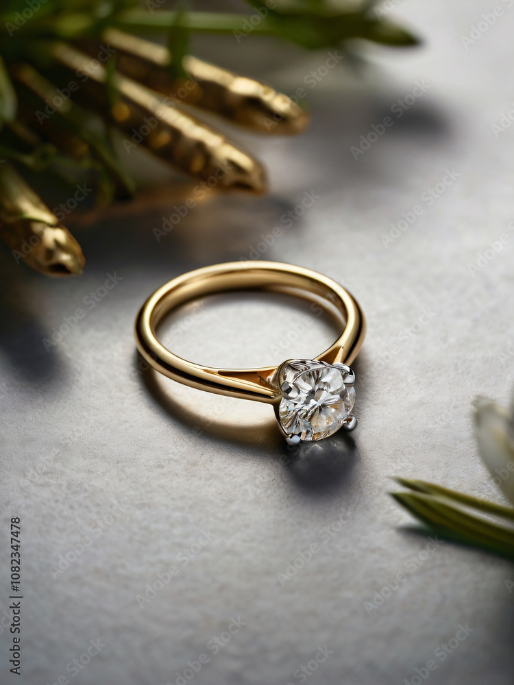 Wedding ring featuring a flawless diamond. Wedding ring featuring a flawless diamond.