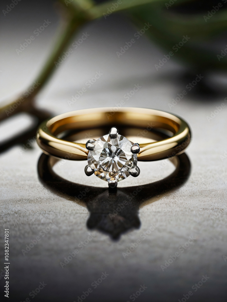 Wedding ring featuring a flawless diamond. Wedding ring featuring a flawless diamond.