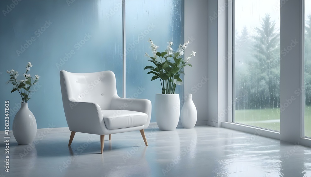modern living room with armchair modern living room with armchair